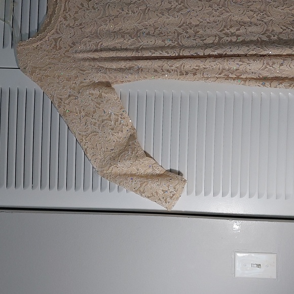 Size 1X Champagne Color Ladies Dress - Picture 4 of 8